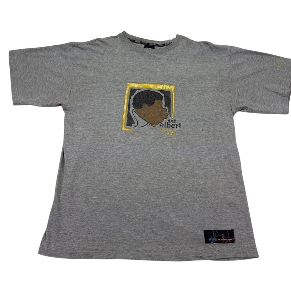 Vintage FUBU Platinum Fat Albert T-Shirt Men’s Grey Hip Hop Graphic Print XL